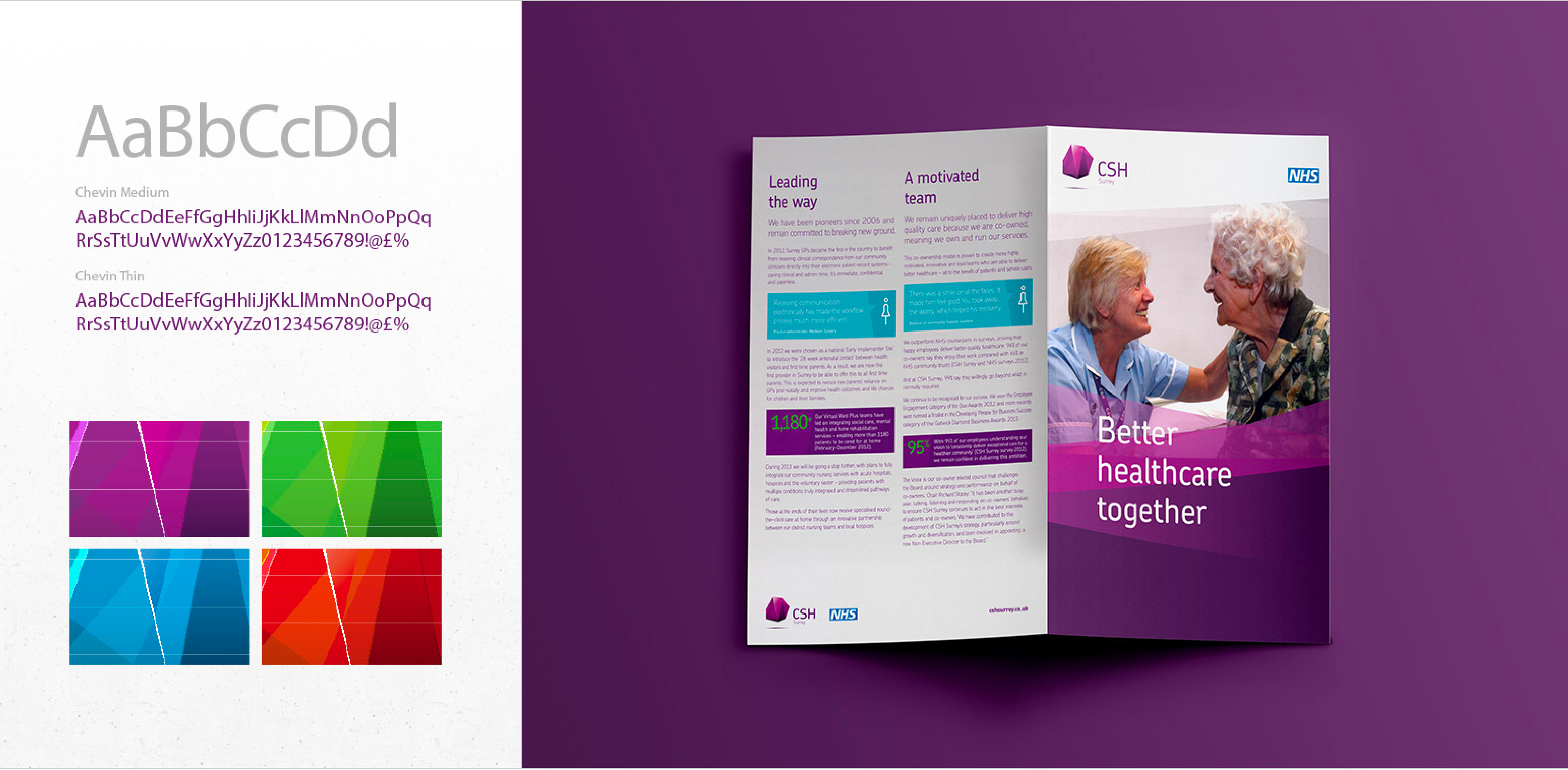 CSH Surrey brand guidelines and branded literature