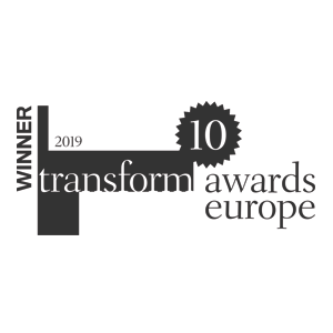 Winner logo: Transform Awards Europe 2019 – IE Brand with Sexwise FPA (Gold) and Agrifood Training Partnership (Silver) 
