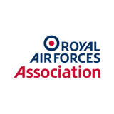 logo of Royal Air Forces Association in blue and red